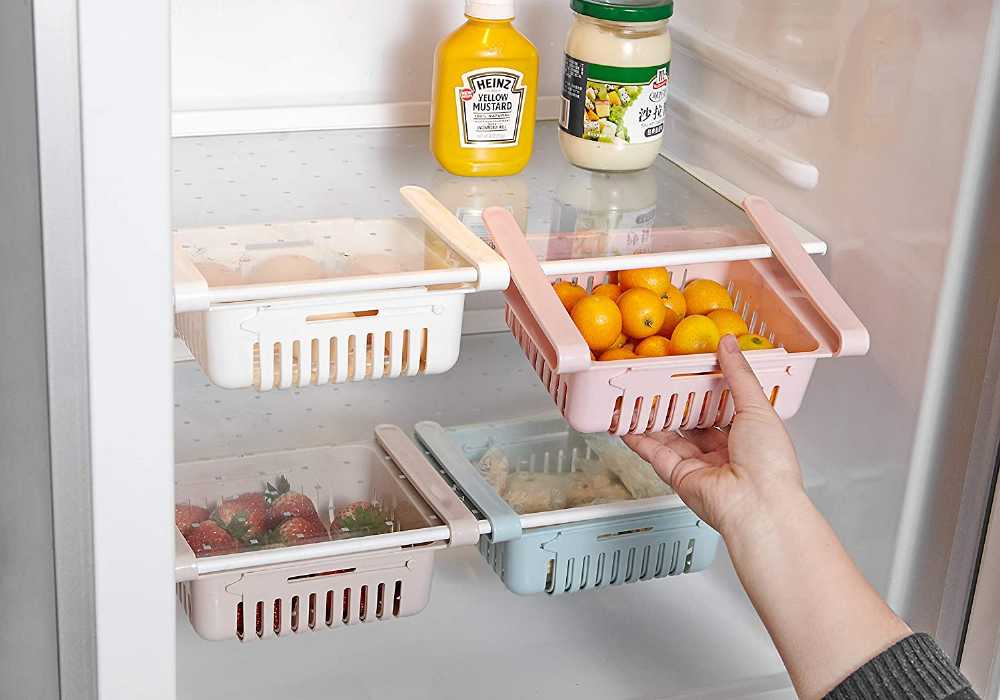 Retractable Drawer Type Refrigerator Storage Box